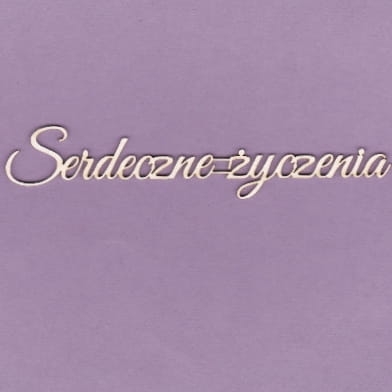 478 Tekturka napis - Serdeczne życzenia - G2