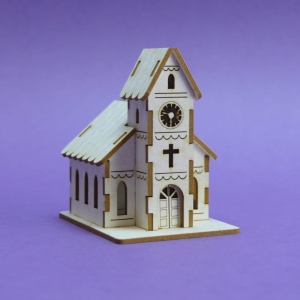 1348 Tekturka -  Zimowy kościół 3d