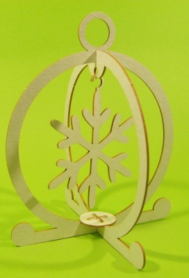 Tekturka - śnieżynka stojak 3D - Click and Paint O3D0003