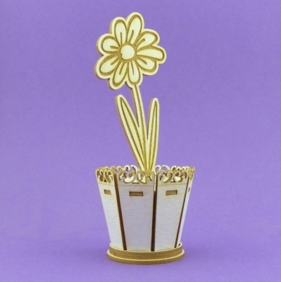 980 Tekturka -  Kwiatek w doniczce 3D