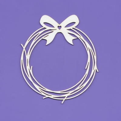 192 Tekturka - Zimowy wianek z kokardką G6