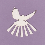 260 Tekturka napis - Gołąb z promieniami 2 - G3