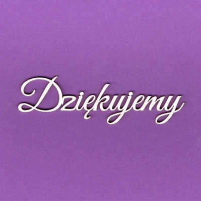 890 Tekturka napis - Dziękujemy 2 szt. - G3