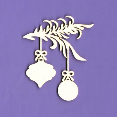 981a Tekturka - Zimowa kolekcja - Bombki na gałązce 2  - G4