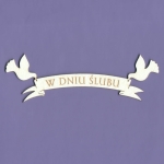 575 Tekturka - Ślubna szarfa z gołąbkami- G4