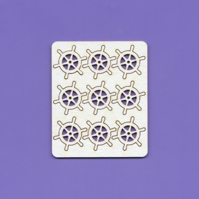 250 Tekturka - Koła sterowe Marine - mini - zestaw 9 szt.  G6