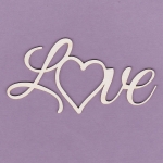317 Tekturka napis - Love - ramka - G4