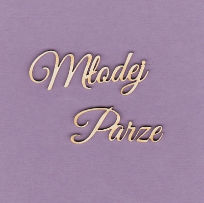 212 Tekturka napis - Młodej Parze - 2 szt. - G4