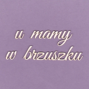 308 Tekturka napis - u mamy w brzuszku - G3