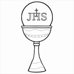 083 Stempel - Komunijny - Kielich z hostią