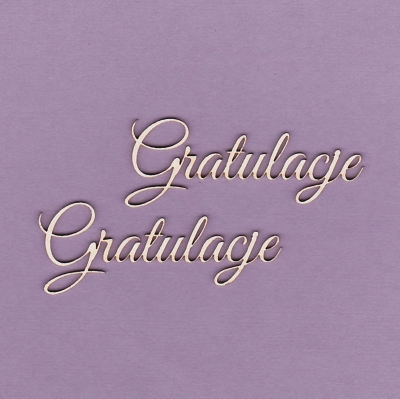 434 Tekturka napis - Gratulacje 2 szt. - G3